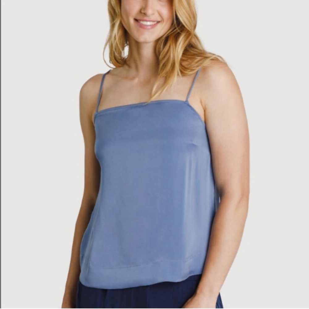 Kit & Ace SILK stormy blue grey cami 2 xs